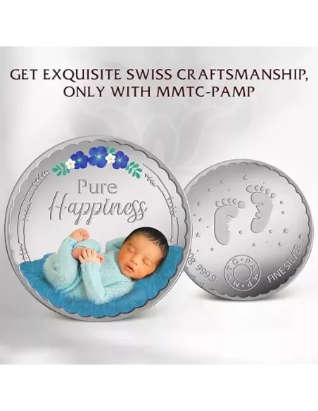 MMTC-PAMP New Born Baby Silver Coin of 20 gm in 999.9 Purity