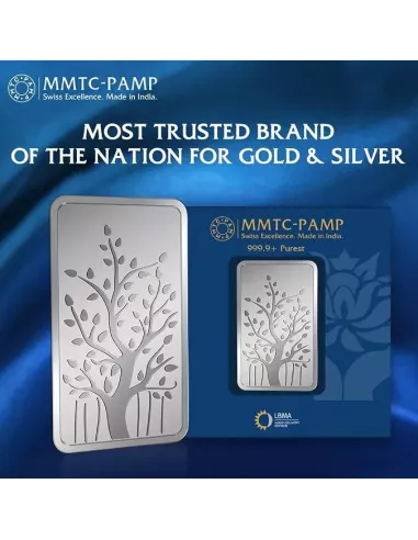 MMTC PAMP Banyan Tree Silver Bar Of 250 Gram in 999.9 Purity / Finenes