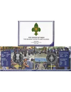 75 Rupees India Govt. Mint 75 Years of The Bharat Scouts And Guides Co