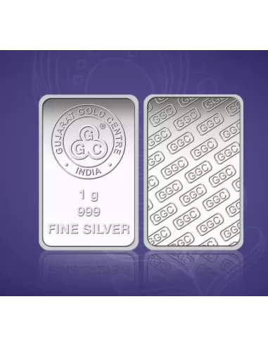 Gujarat Gold Centre Silver Bar Of 1 Gram in 999 24Kt Purity Fineness