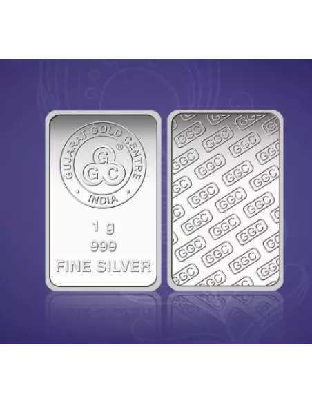 Gujarat Gold Centre Silver Bar Of 1 Gram in 999 24Kt Purity Fineness