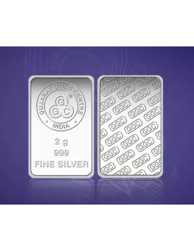 Gujarat Gold Centre Silver Bar Of 2 Gram in 999 24Kt Purity Fineness