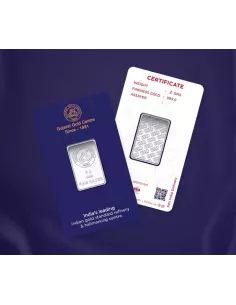 Gujarat Gold Centre Silver Bar Of 2 Gram in 999 24Kt Purity Fineness