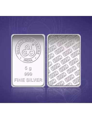 Buy Gujarat Gold Centre Silver Bar Of 5 Gram in 999 24Kt Purity