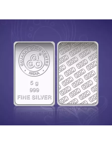 Buy Gujarat Gold Centre Silver Bar Of 5 Gram in 999 24Kt Purity