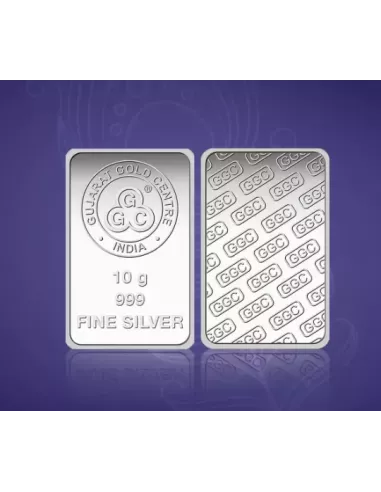 Buy Gujarat Gold Centre Silver Bar Of 10 Gram in 999 24Kt Purity