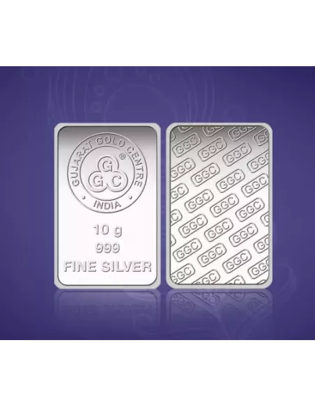 Buy Gujarat Gold Centre Silver Bar Of 10 Gram in 999 24Kt Purity