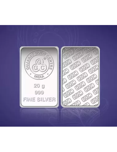 Buy Gujarat Gold Centre Silver Bar Of 20 Gram in 999 24Kt Purity