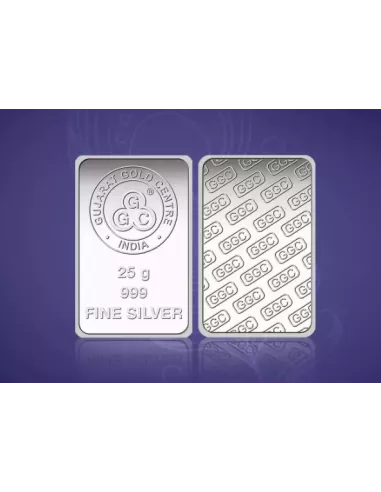 Buy Gujarat Gold Centre Silver Bar Of 25 Gram in 999 24Kt Purity
