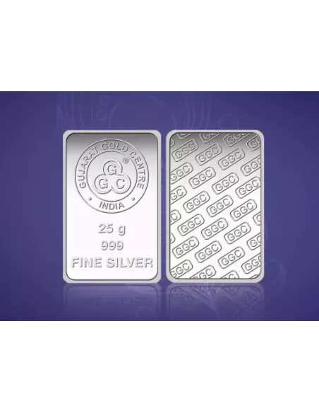 Buy Gujarat Gold Centre Silver Bar Of 25 Gram in 999 24Kt Purity