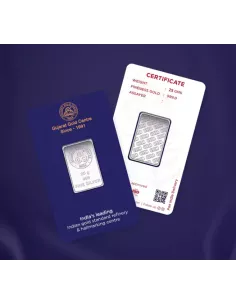 Buy Gujarat Gold Centre Silver Bar Of 25 Gram in 999 24Kt Purity