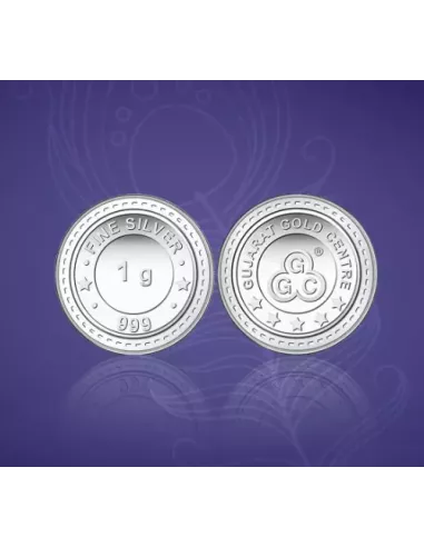 Gujarat Gold Centre Silver Coin Of 1 Gram in 999 24Kt Purity Fineness