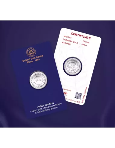 Buy Gujarat Gold Centre Silver Coin Of 10 Gram in 999 24Kt Purity