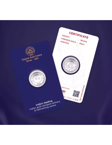Buy Gujarat Gold Centre Silver Coin Of 10 Gram in 999 24Kt Purity