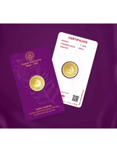Buy Gujarat Gold Centre buy Gold Coin Of 1 Gram 24Kt in 999 Purity