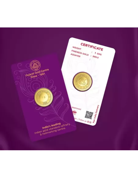 Buy Gujarat Gold Centre buy Gold Coin Of 1 Gram 24Kt in 999 Purity