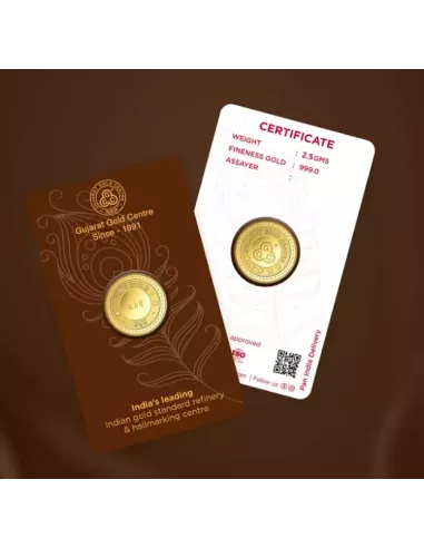 Gujarat Gold Centre buy Gold Coin Of 2.5 Gram  Gold 24Kt in 999 Purity