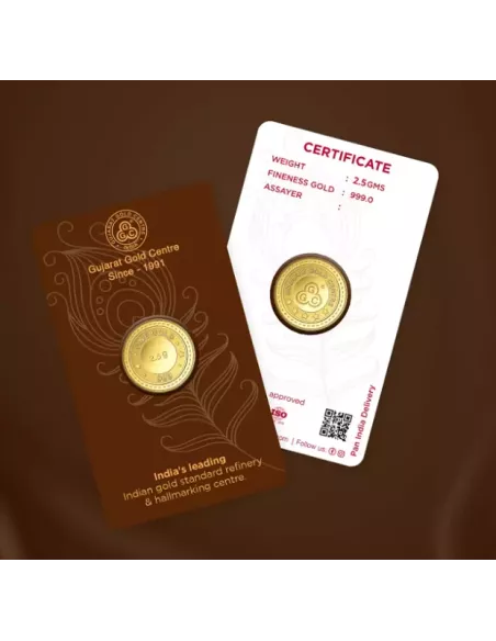 Gujarat Gold Centre buy Gold Coin Of 2.5 Gram  Gold 24Kt in 999 Purity