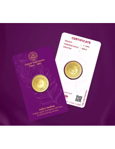 Gujarat Gold Centre buy Gold Coin Of 5 Gram Gold  24Kt in 999 Purity