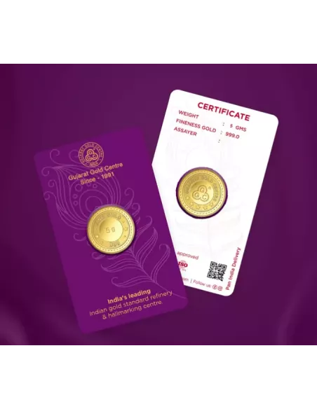 Gujarat Gold Centre buy Gold Coin Of 5 Gram Gold  24Kt in 999 Purity