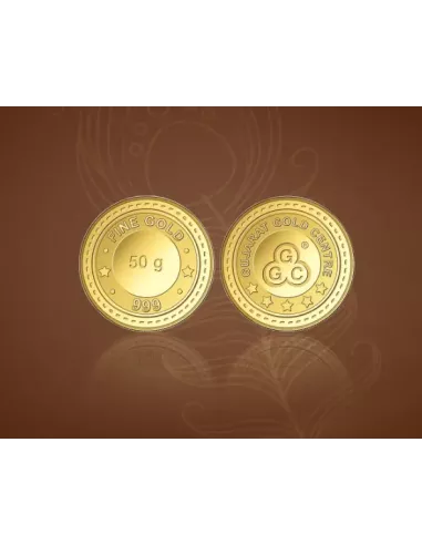 Gujarat Gold Centre buy Gold Coin Of 50 Gram Gold  24Kt in 999 Purity