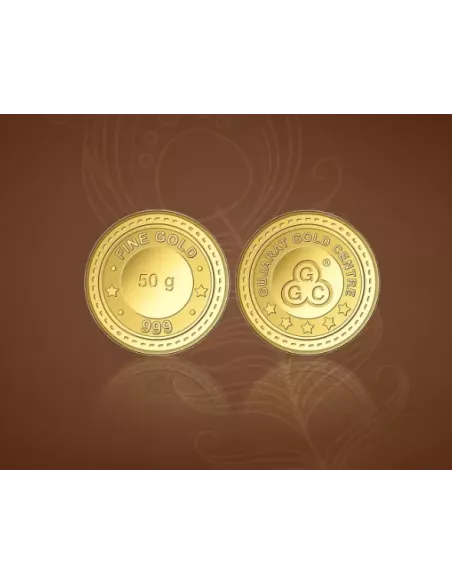 Gujarat Gold Centre buy Gold Coin Of 50 Gram Gold  24Kt in 999 Purity