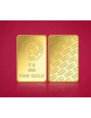 Buy Gujarat Gold Centre Gold Bar Of 2 Gram  Gold 24Kt in 999 Purity