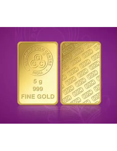 Buy Gujarat Gold Centre Gold Bar Of 5 Gram Gold  24Kt in 999 Purity