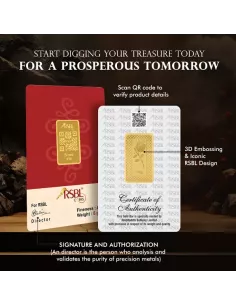Buy RSBL Buy Gold Bar 5 Grams Gold 24 Karat 999 Purity |  CoinBazaar