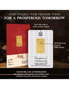 Buy RSBL Gold Bar 2 Grams Gold  24Kt Gold 999 Purity I CoinBazaar