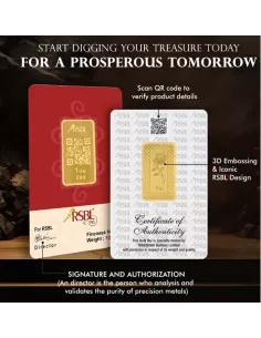 Buy RSBL Buy Gold Bar Of 1 Gram Gold 24Kt Gold 999 Purity I CoinBazaar