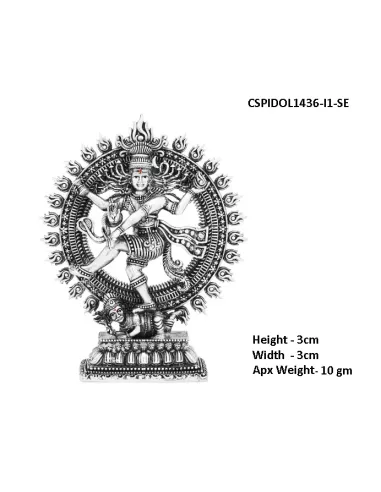 Emerald Brands -Natarajan  Solid Idol in 92.5 Silver