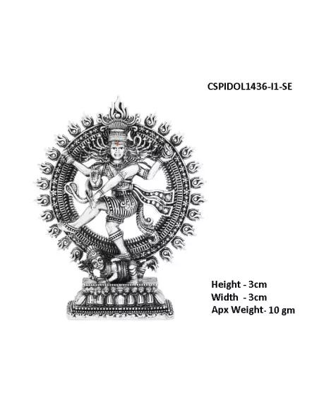 Emerald Brands -Natarajan  Solid Idol in 92.5 Silver