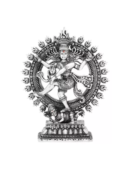 Natarajan Solid Idol Of Approx. 160 gm in 92.5 Silver 4 inch Height By