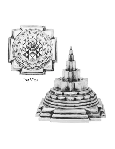 Sri Chakra Solid Idol Of Approx. 990 gm in 92.5 Silver 7 inch Height B