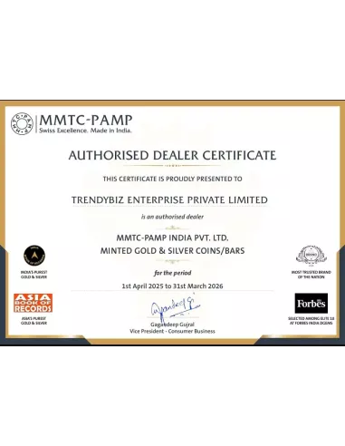 MMTC-PAMP Virasat Gold Coin Of 10 gm 24 Karat in 999.9 Purity Fineness
