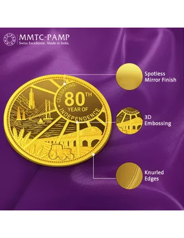 MMTC-PAMP Virasat Gold Coin Of 10 gm 24 Karat in 999.9 Purity Fineness