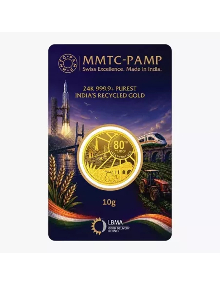MMTC-PAMP Virasat Gold Coin Of 10 gm 24 Karat in 999.9 Purity Fineness