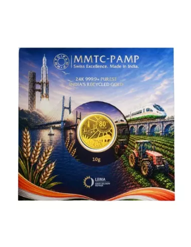 MMTC-PAMP Virasat Gold Coin Of 10 gm 24 Karat in 999.9 Purity Fineness