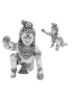 Bal Gopal Solid Idol Of Approx. 420 gm in 92.5 Silver of 5 inch Height