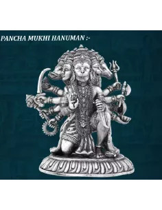 Panchmukhi Hanuman Solid Idol Of Approx. 90 gm in 92.5 Silver of 2.5 i