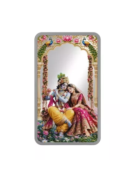 MMTC-PAMP Radha Krishna Silver Ingot Bar of 50  Gram in 999.9 Purity /