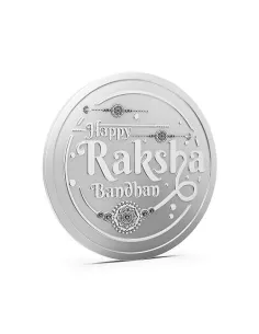 Aspect Bullion Happy Raksha Bandhan Silver Coin Of 5 Grams in 24 Karat