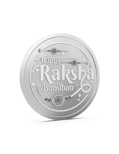 Aspect Bullion Happy Raksha Bandhan Silver Coin Of 10 Grams in 24 Kara