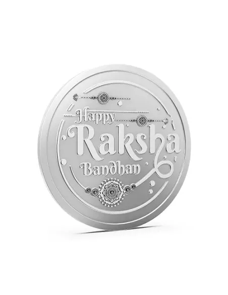 Aspect Bullion Happy Raksha Bandhan Silver Coin Of 100 Grams in 24 Kar