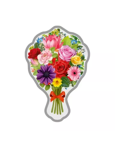 MMTC PAMP Bouquet of Flower Colored Silver Coin of 20 Gram in 999.9 Pu