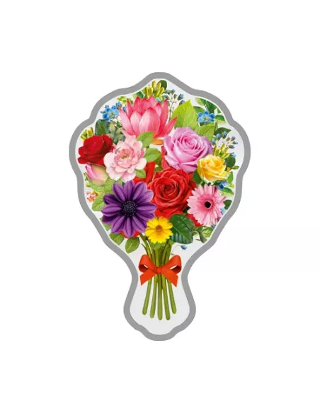 MMTC PAMP Bouquet of Flower Colored Silver Coin of 20 Gram in 999.9 Pu