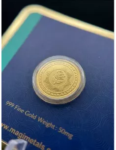 Magi Rose Gold Bar Of 50 Milligrams in 999 Purity Fineness