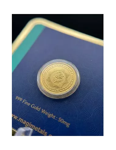 Magi Rose Gold Bar Of 50 Milligrams in 999 Purity Fineness