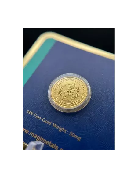 Magi Rose Gold Bar Of 50 Milligrams in 999 Purity Fineness